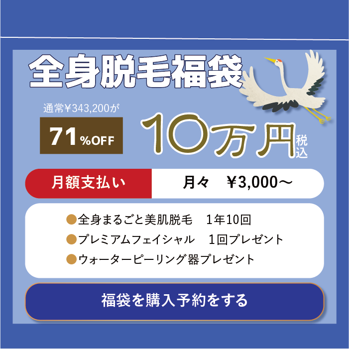 全身美肌脱毛福袋申し込み